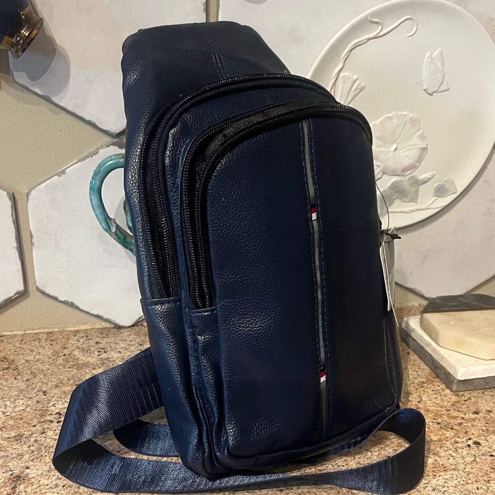 Navy Blue Men's Sling Bag